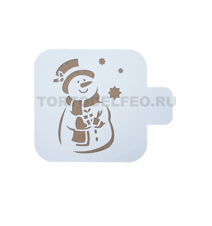 Трафарет Снеговик 9*9см