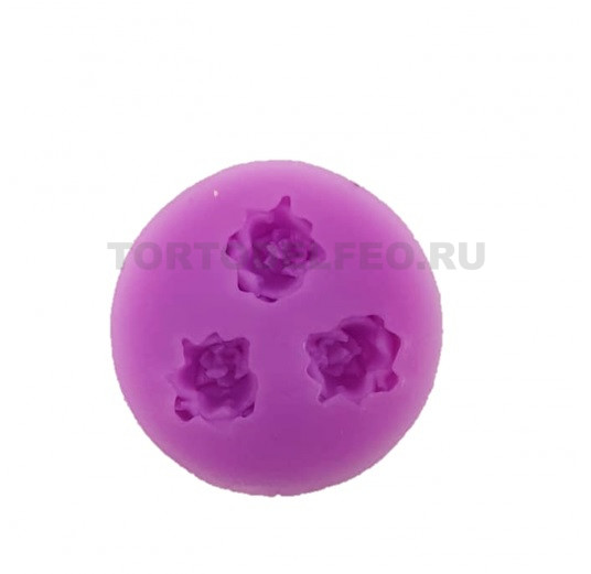Силиконовый молд три Розы д1,5см