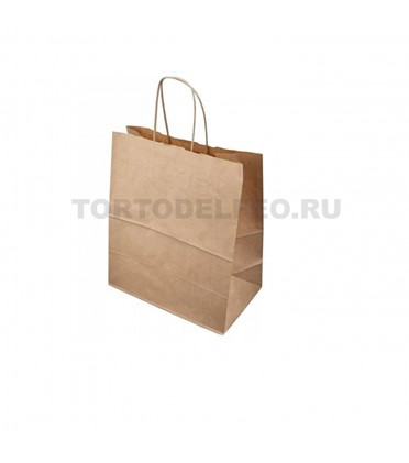 Пакет Бумажный с ручками 24*14*28см Крафт