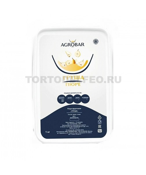 Пюре Груша с/м 1 кг AGROBAR