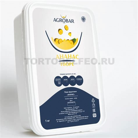 Пюре Ананас с/м 250г AGROBAR